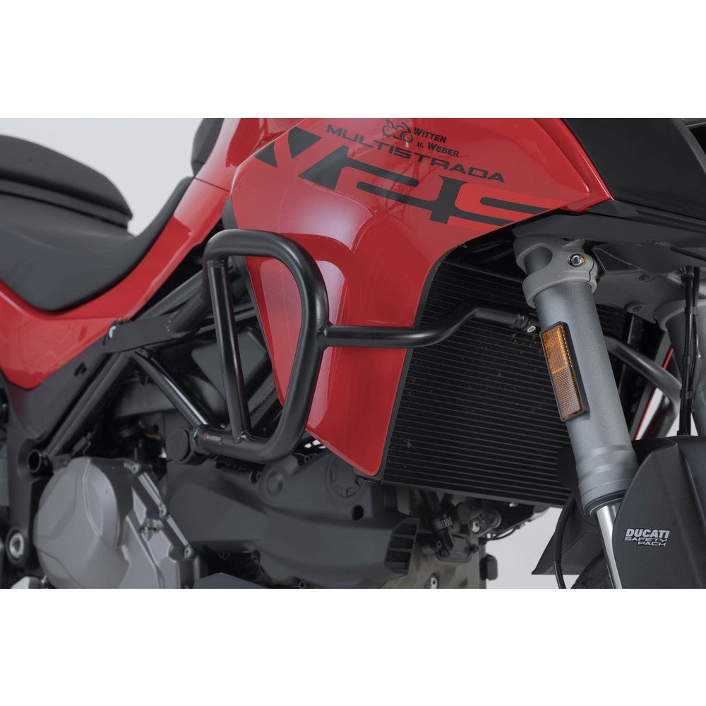 SW-Motech SW-SBL2258410001-B Crash Bars Black for Ducati Multistrada 1200 16-18/Multistrada 1260 17-Up/Multistrada 950 16-Up/Multistrada V2 21-Up