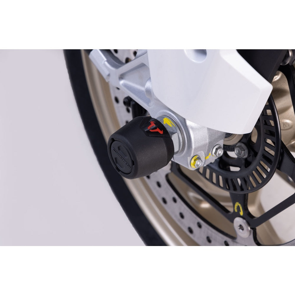 SW-Motech SW-STP1717610100-B Front Axle Slider Set Black for Moto Guzzi V100 Mandello/V100 Mandello S 22-Up