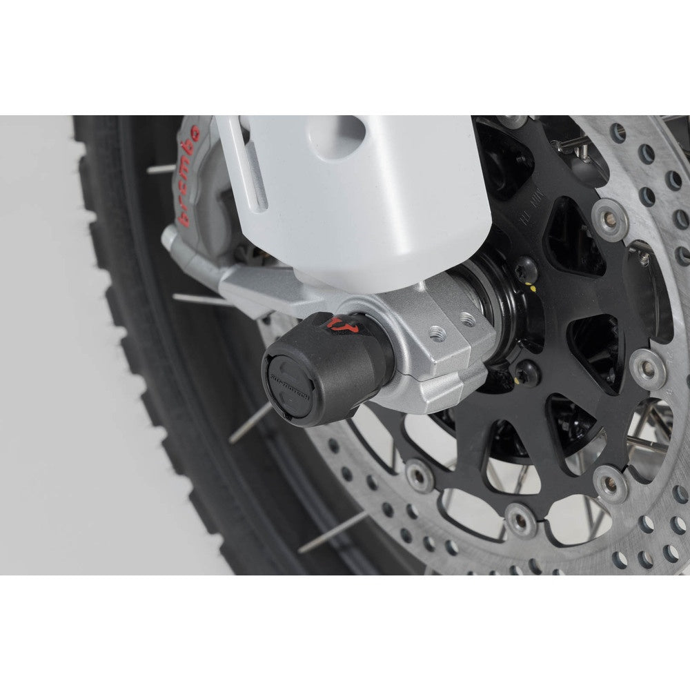 SW-Motech SW-STP2217610001-B Front Axle Slider Set Black for Ducati Monster/Multistrada/Hypermotard/Hyperstada/DesertX/Super Sport Models