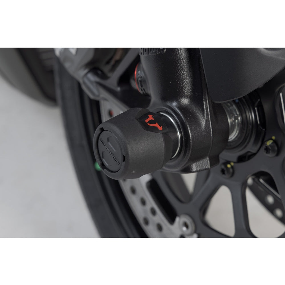 SW-Motech SW-STP2217610201-B Front Axle Slider Set Black for Ducati Panigale/Streetfighter/Diavel 1260/XDiavel Models