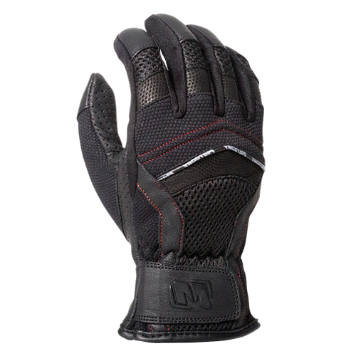 MotoDry Summer Vented Black Gloves