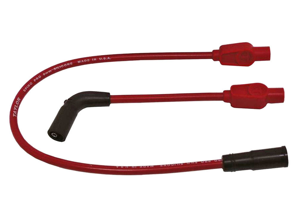 Taylor Cable Products TAY-10233 8mm Spark Plug Wire Set Red for Touring 99-08 w/Carb/Sportster 07-21