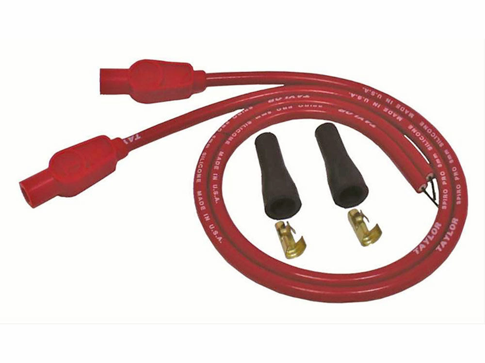 Taylor Cable Products TAY-10255 8mm 24" Universal Spark Plug Wire Set Red for Evolution Style Engines