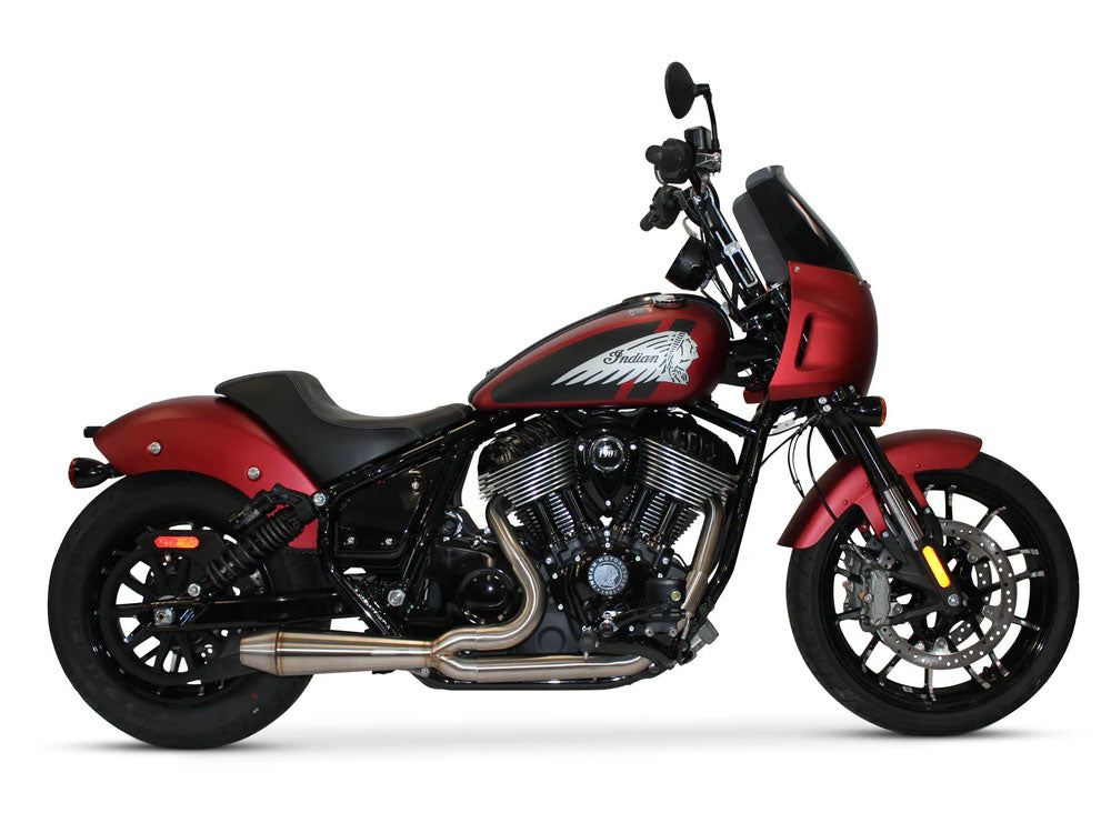 Two Brothers Racing TBR-005-5490199 Shorty Turnout 2-1 Exhaust Stainless Steel for Indian Cruiser 22-Up