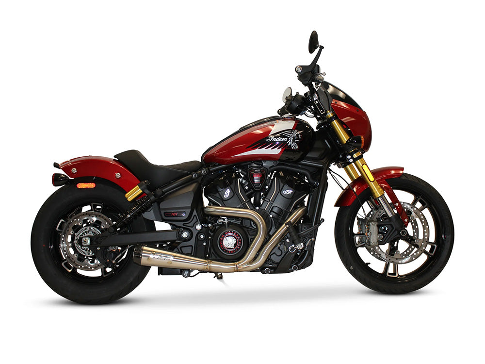 Two Brothers Racing TBR-005-5550199 Comp-S 2-1 Exhaust Stainless Steel w/Carbon Fiber End Cap for Indian Scout 25-Up