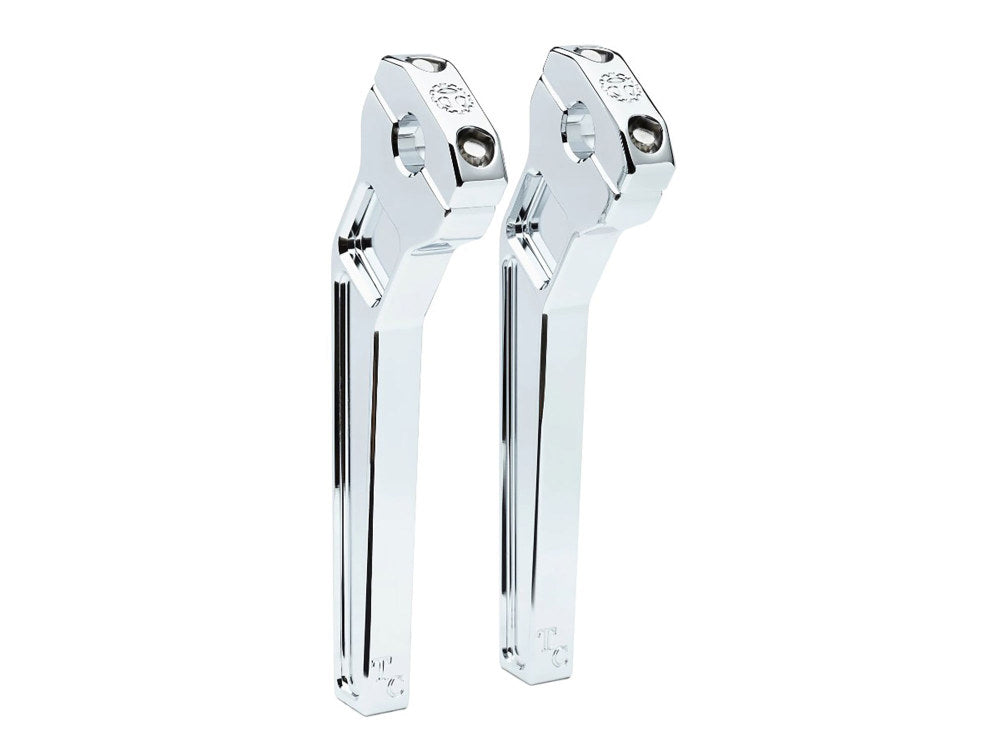 Todds Cycle TD-R22-10 10" Pullback Two Piece Riser Kit Chrome for 1-1/8" Handlebar