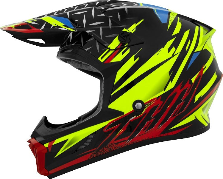 THH T710X Assault Matte Yellow/Red Helmet - EasyR