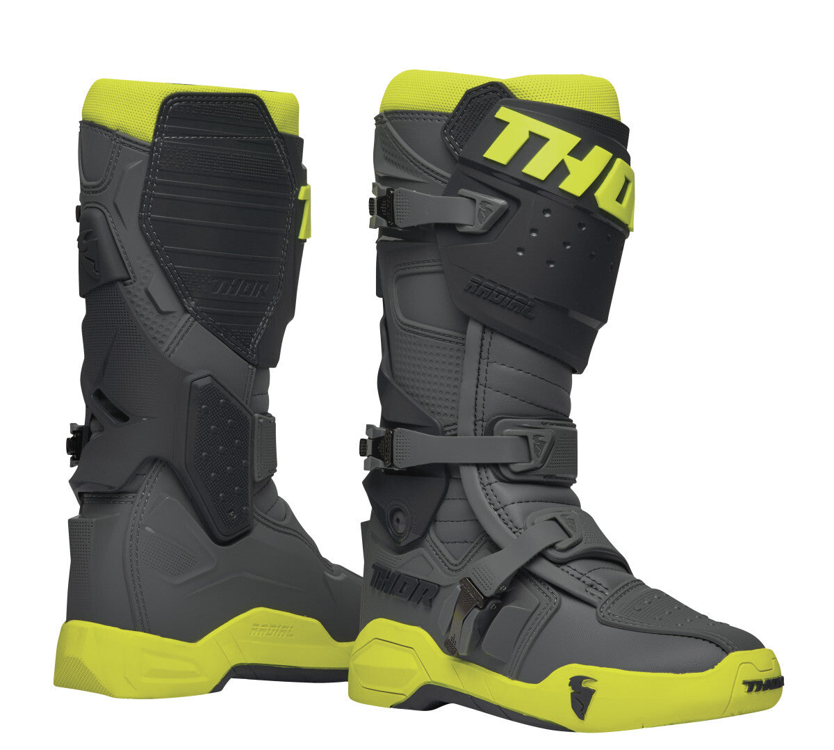 Thor Radial Grey/Fluro Yellow Boots