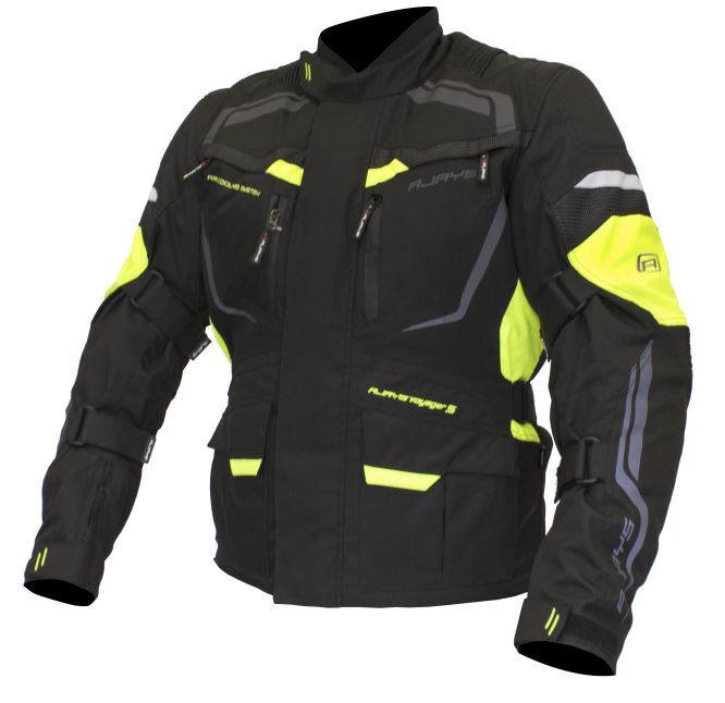 Rjays Voyager V Black/Hi-Vis Textile Jacket - EasyR