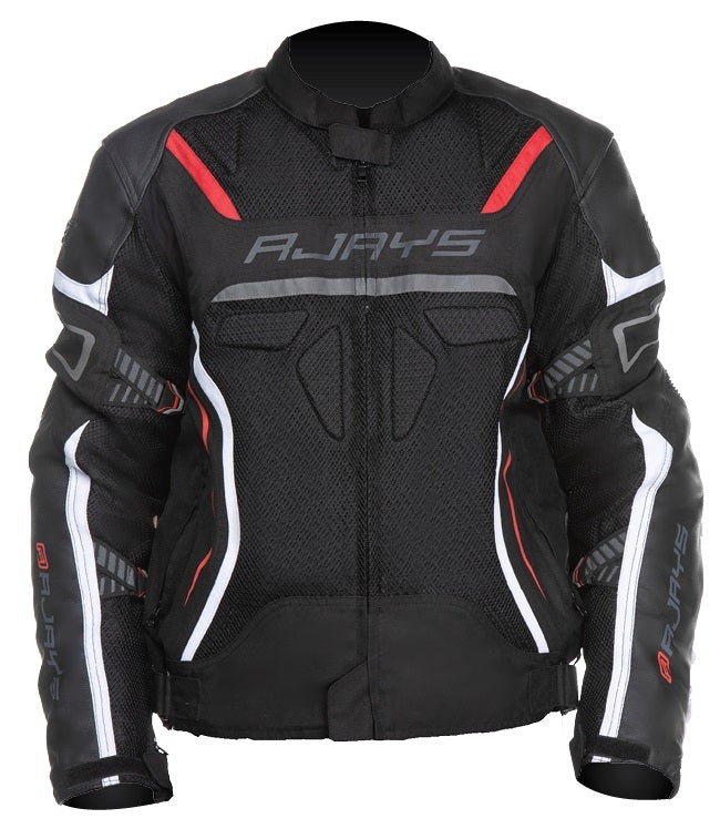 Rjays Air-Tech Black/White Textile Jacket - EasyR