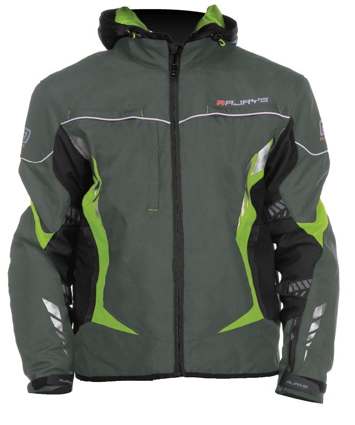 Rjays Tracer Olive/Fluro Yellow Textile Jacket - EasyR