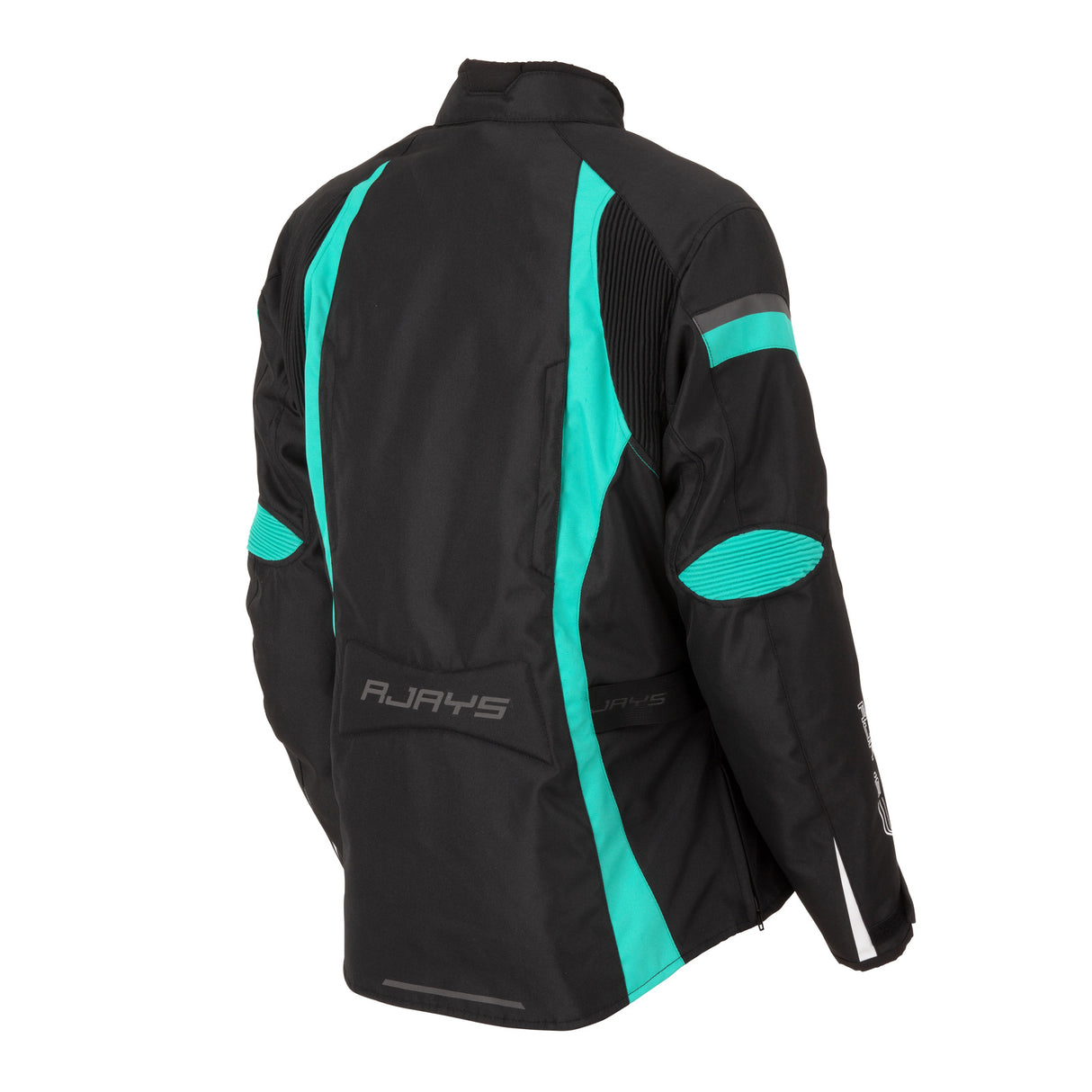 Rjays Athena Black/Aqua Womens Textile Jacket - EasyR