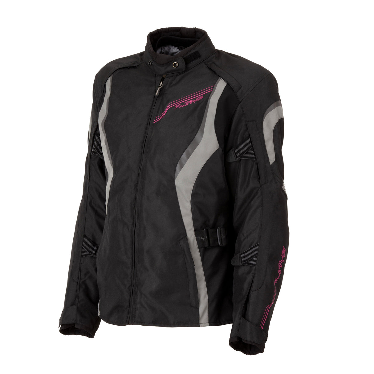 Rjays Athena Black/Pink Womens Textile Jacket - EasyR