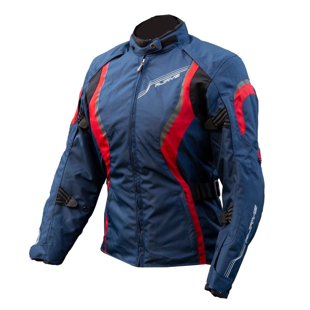 Rjays Athena Blue/Red Womens Textile Jacket - EasyR