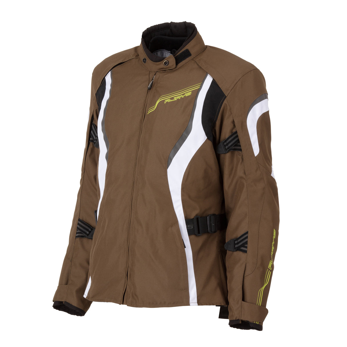 Rjays Athena Olive/White Womens Textile Jacket - EasyR