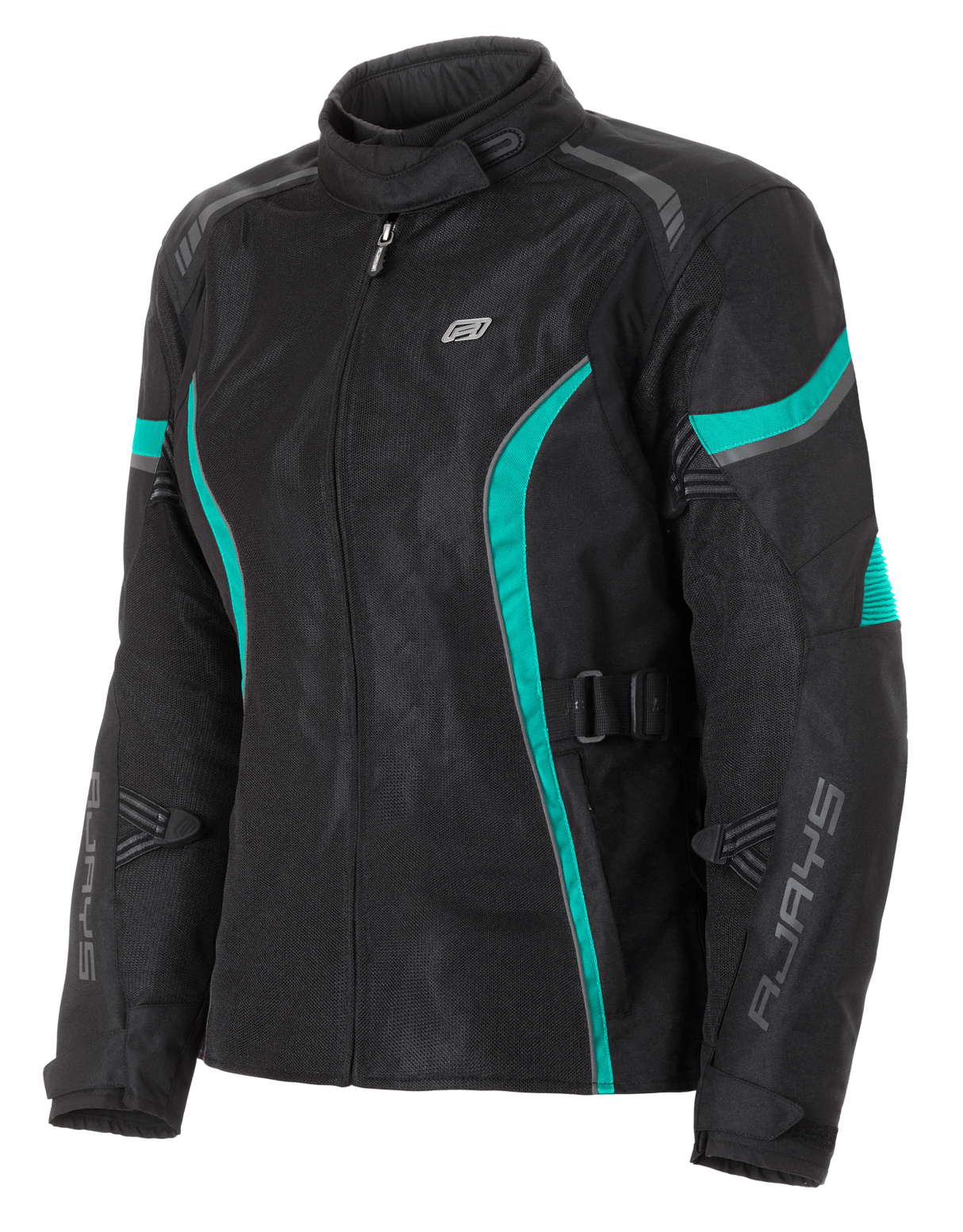 Rjays Athena Air Black/Aqua Womens Textile Jacket - EasyR