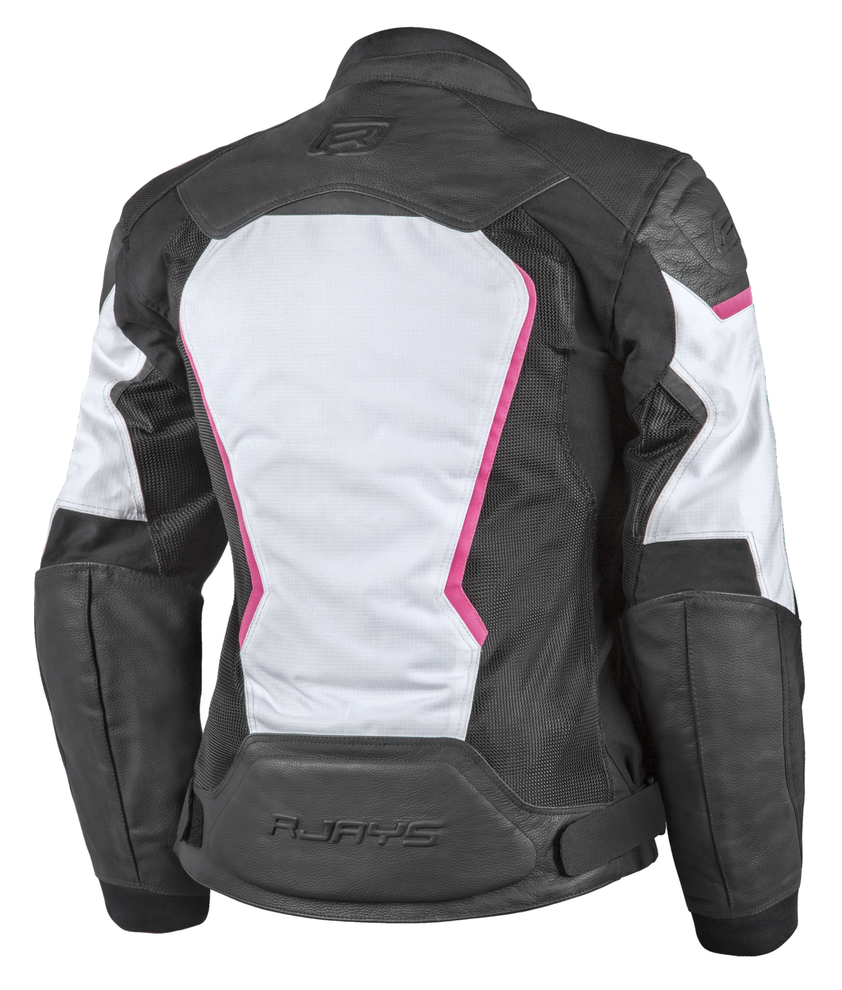 Rjays Sector Black/White/Pink Womens Textile Jacket - EasyR