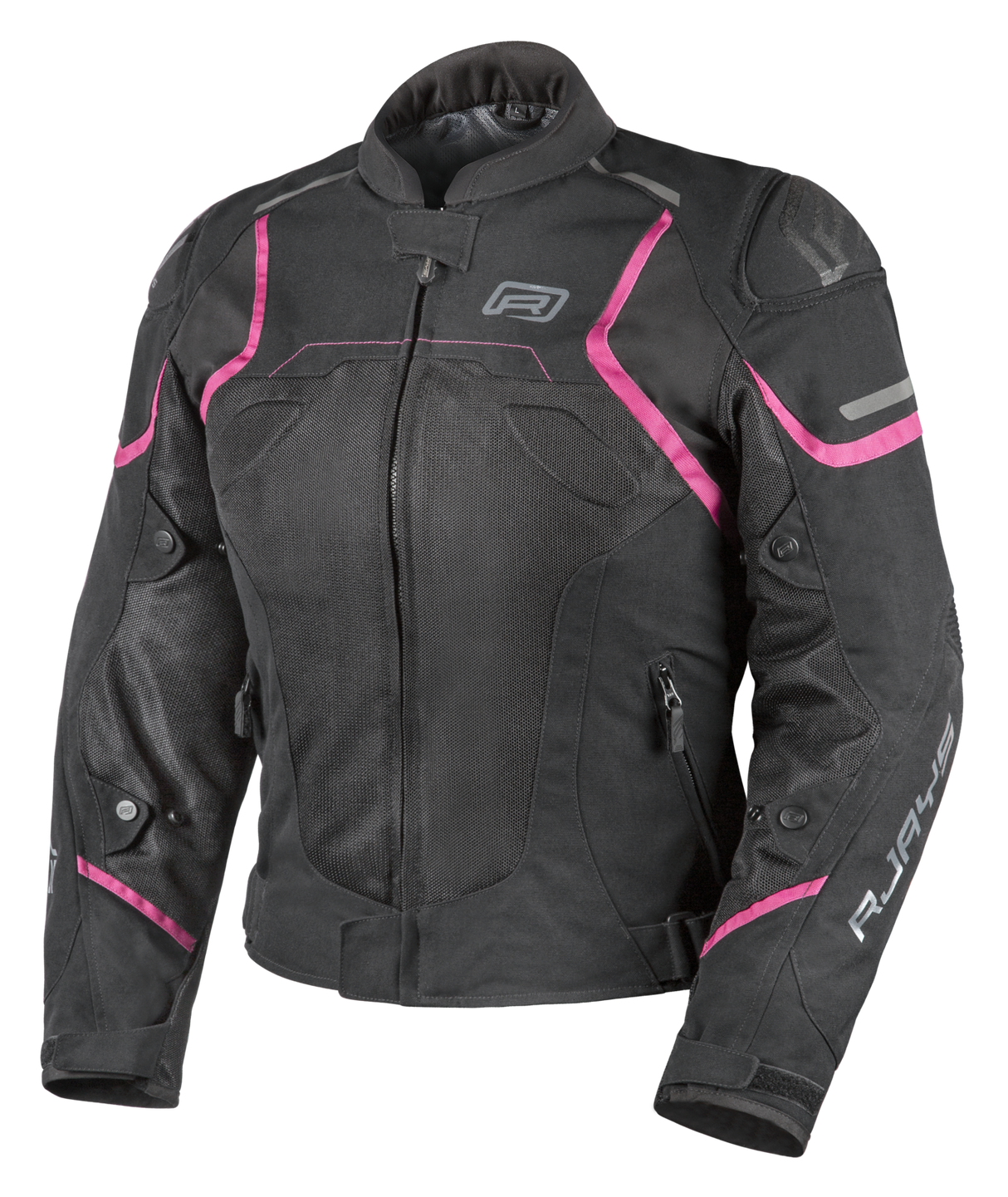 Rjays Pace Airflow Black/Pink Womens Textile Jacket - EasyR