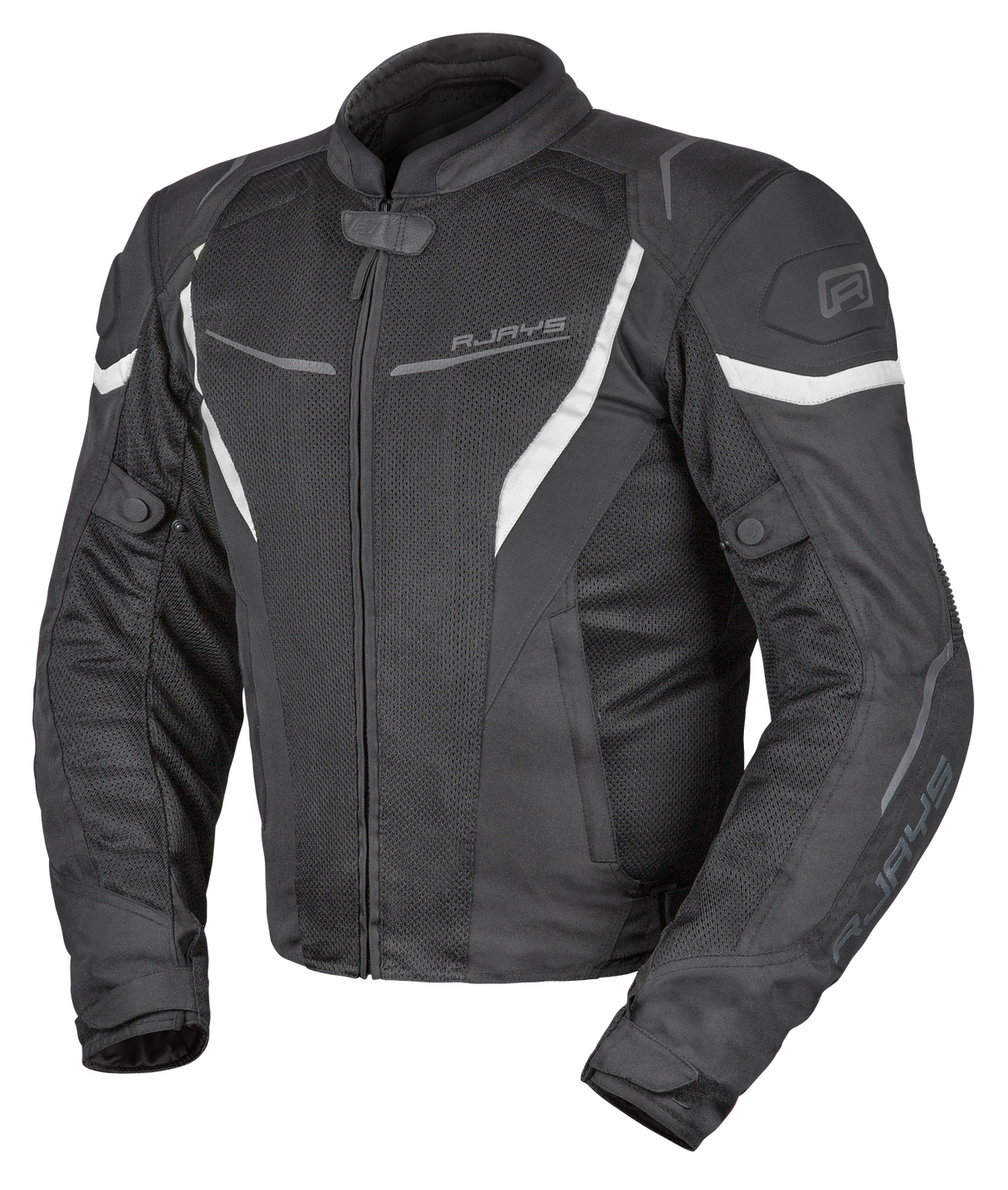 Rjays Swift III Black/White Textile Jacket - EasyR