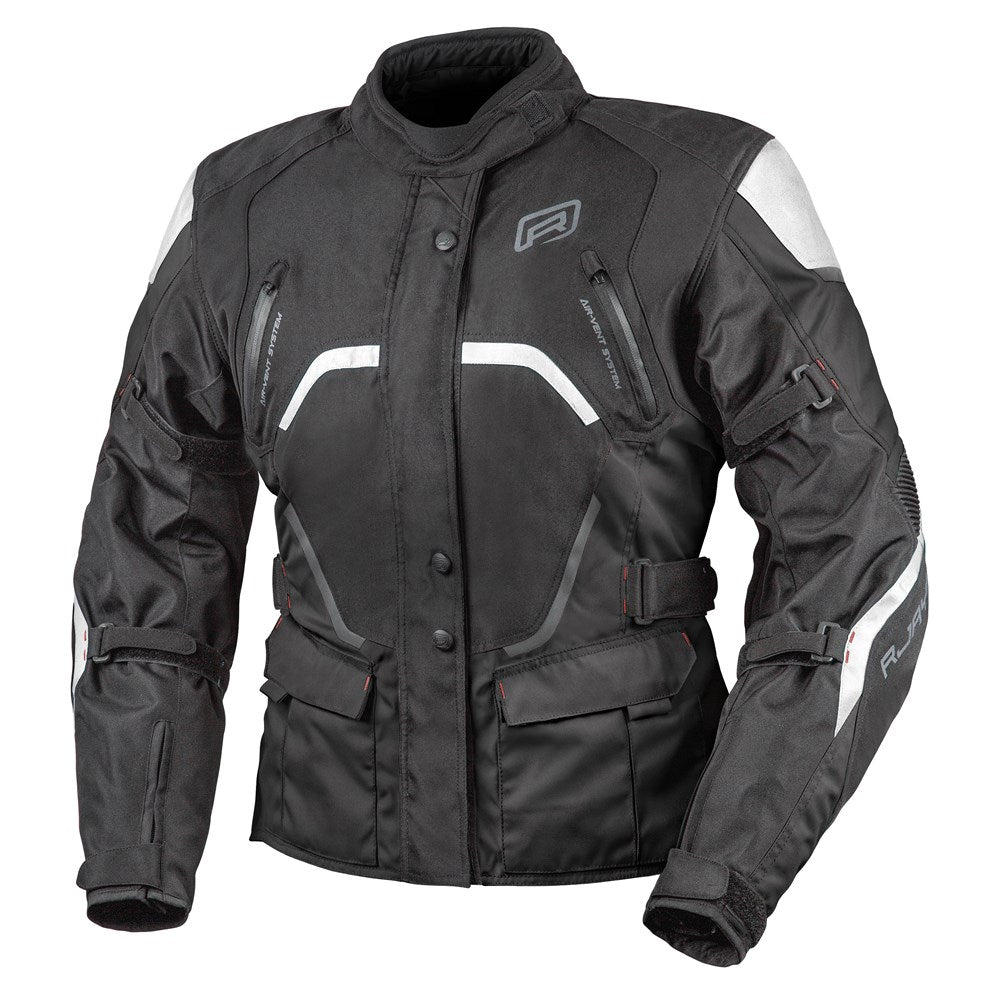 Rjays Voyager 6 Black/White Womens Textile Jacket