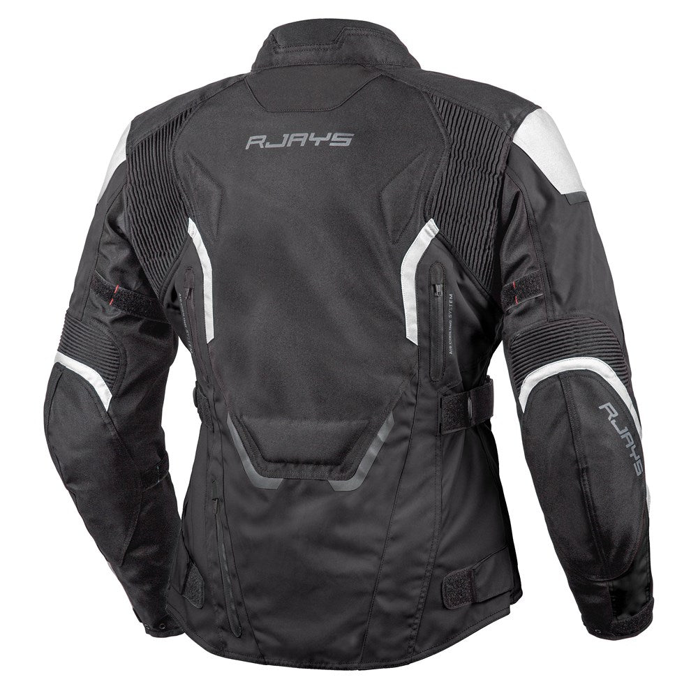 Rjays Voyager 6 Black/White Womens Textile Jacket