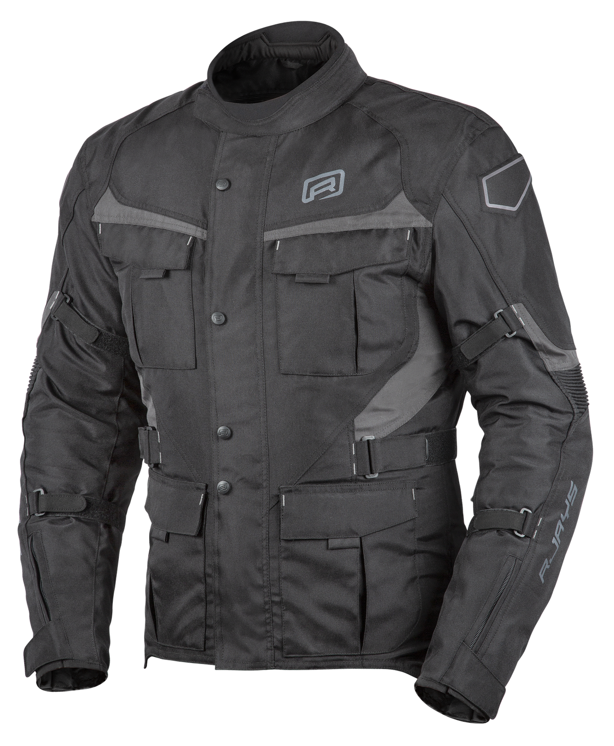 Rjays Venture Black/Grey Textile Jacket - EasyR