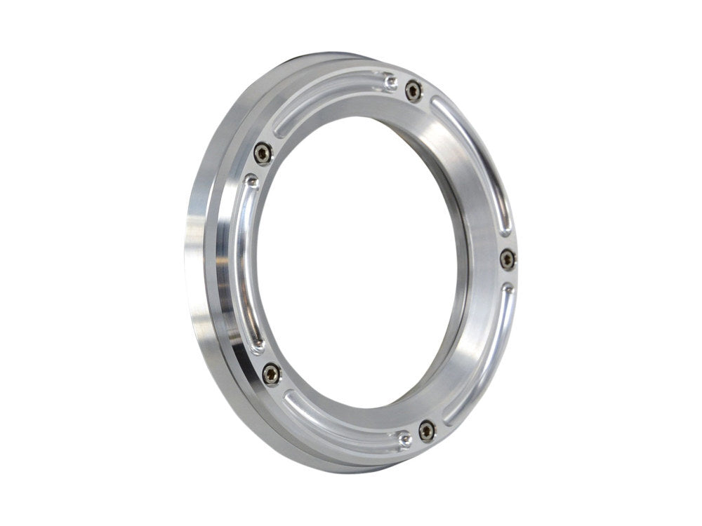 Trask Performance TP-TM-0042CH Assault Clear Derby Cover Chrome for M8 Softail 19-Up