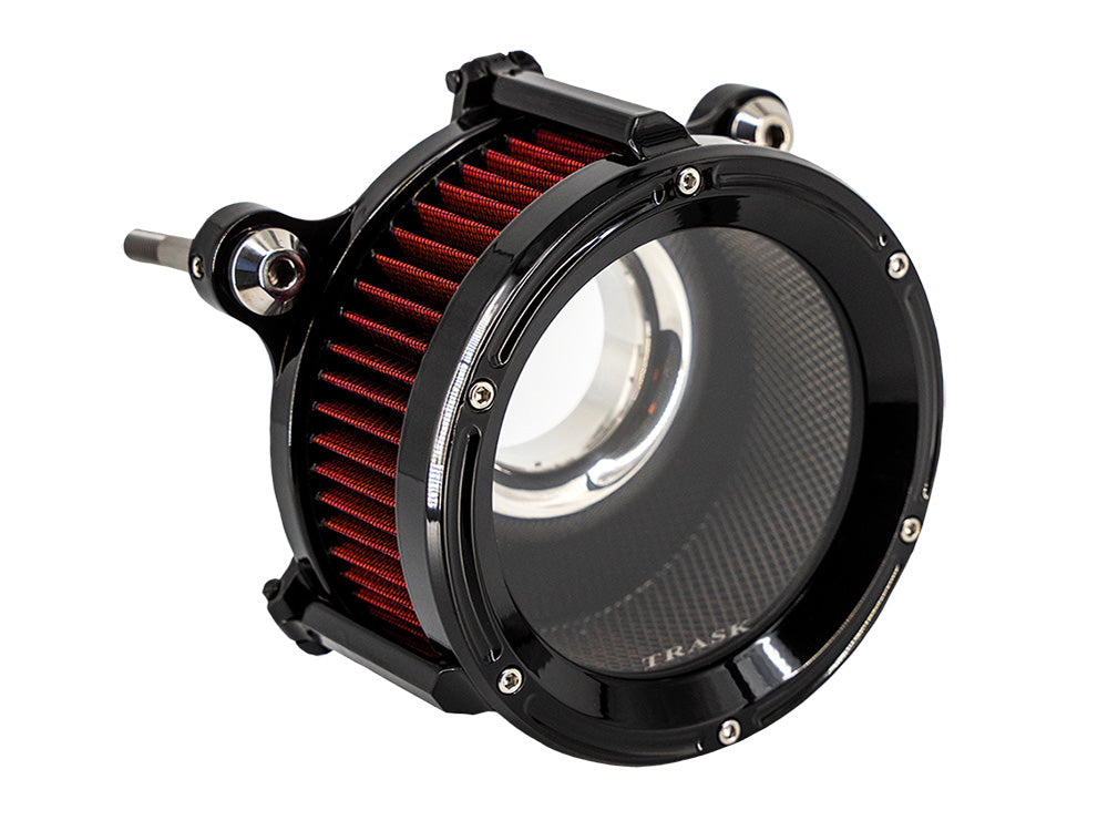 Trask Performance TP-TM-1025GBK Assault Charge High-Flow 68mm Air Cleaner Kit Gloss Black for Harley-Davidson CVO Touring 23-Up/Street Glide/Road Glide 24-Up/Touring/Softail 25-Up (when running the Screamin' Eagle 68mm Throttle Body)