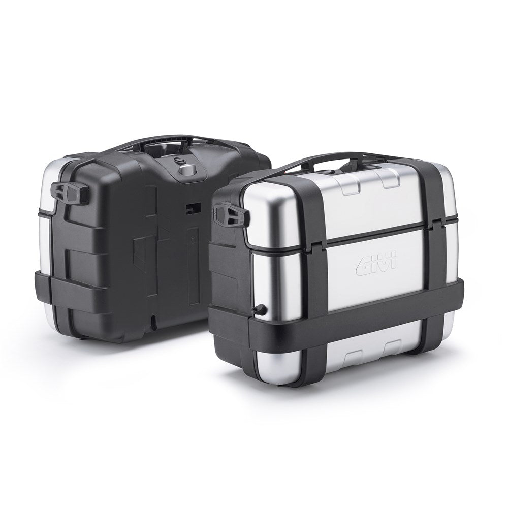 Givi TRK33PACK2 Trekker 33L Monokey Silver Side Case Set