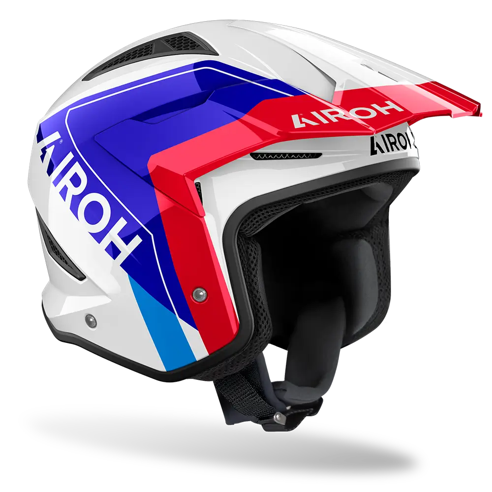 Airoh TRR II Trial Hunt Gloss Blue/Red Helmet