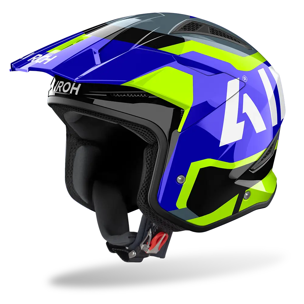 Airoh TRR II Trial Jupiter Gloss Blue/Yellow Helmet