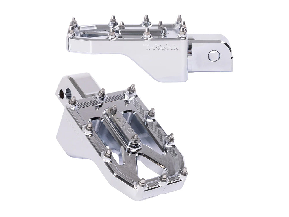 Thrashin Supply TS-TSC-2022-3-SR Aggressor Rear Passenger Footpegs Chrome for Harley-Davidson Softail 18-Up