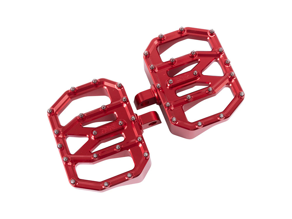 Thrashin Supply TS-TSC-2031-2-D Aggressor Mini Floorboards w/H-D Male Mount Red