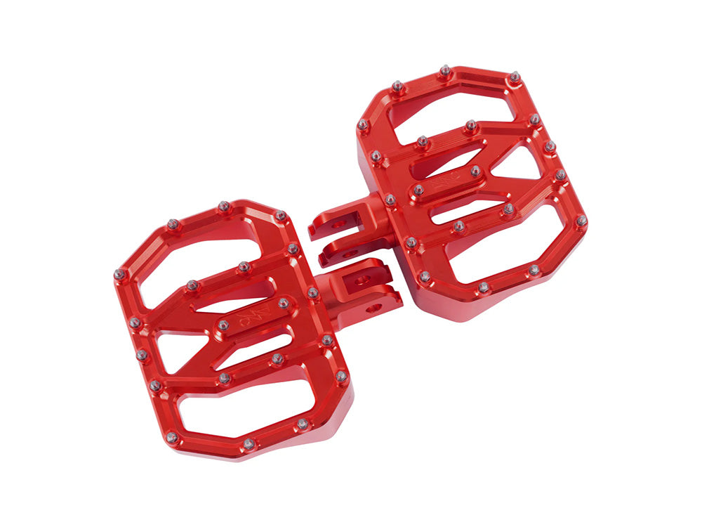 Thrashin Supply TS-TSC-2031-2-SF Aggressor Front Rider Mini Floorboards Red for Harley-Davidson Softail 18-Up
