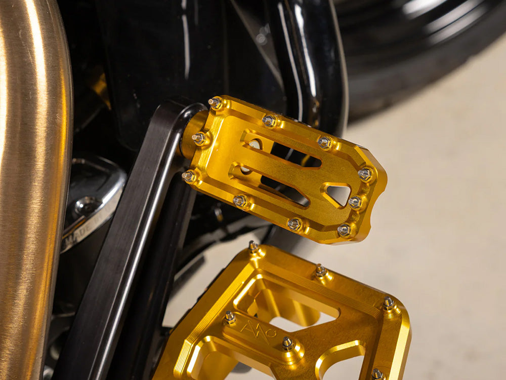 Thrashin Supply TS-TSC-2221-5 Aggressor Brake Arm Pedal Gold for Touring 14-Up (Using Thrashin Brake Arms)