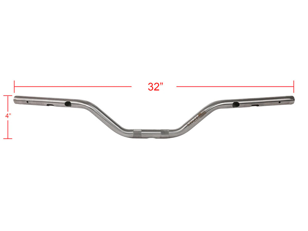 Thrashin Supply TS-TSC-2714-0 Mid Bend Handlebar Stainless Steel for CVO Touring 23-Up/Street Glide/Road Glide 24-Up