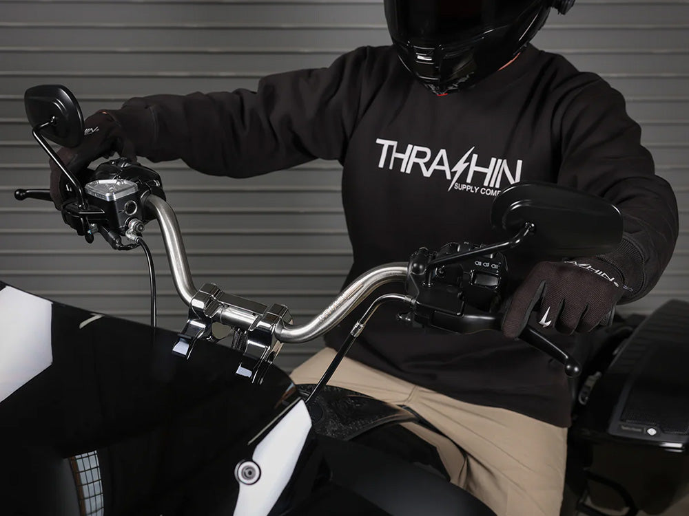 Thrashin Supply TS-TSC-2715-0 High Bend Handlebar Stainless Steel for CVO Touring 23-Up/Street Glide/Road Glide 24-Up