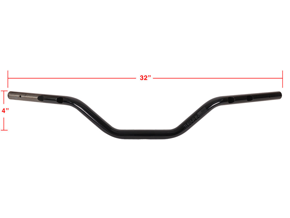 Thrashin Supply TS-TSC-2804-1 Mid Bend Handlebar Black for CVO Touring 23-Up/Street Glide/Road Glide 24-Up