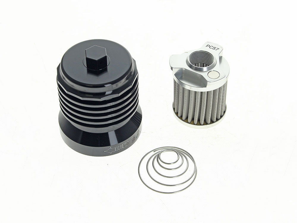 UltraCool UC-PCS1BC FLO Reusable Oil Filter Black w/Polished Fins for Street 15-20/Indian 14-Up/Victory 99-17 & various Honda/Kawasaki/Triumph/Yamaha Models