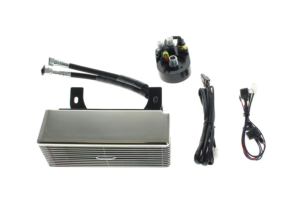 UltraCool UC-RF-1SS Fan Assisted Low Mount Oil Cooler Kit Stainless Steel for Touring 94-08