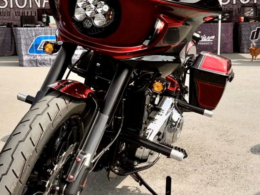 UltraCool UC-SMS8-7N Fan Assisted Side Mount Oil Cooler Kit Naked for Softail 18-Up w/Aftermarket Engine Guards