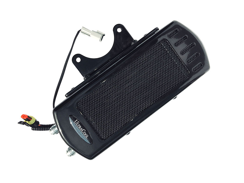 UltraCool UC-SMT-2G Fan Assisted Side Mount Oil Cooler Kit Gloss Black for Touring 09-16