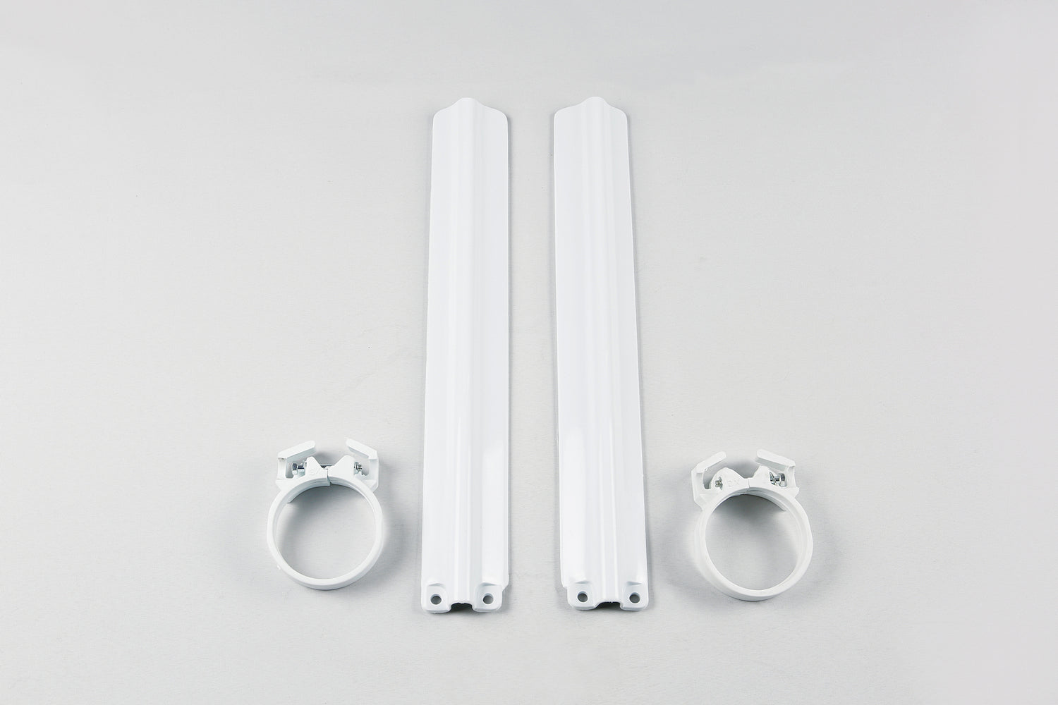 UFO Fork Slider Protectors White for Suzuki RM125/RM250 1991