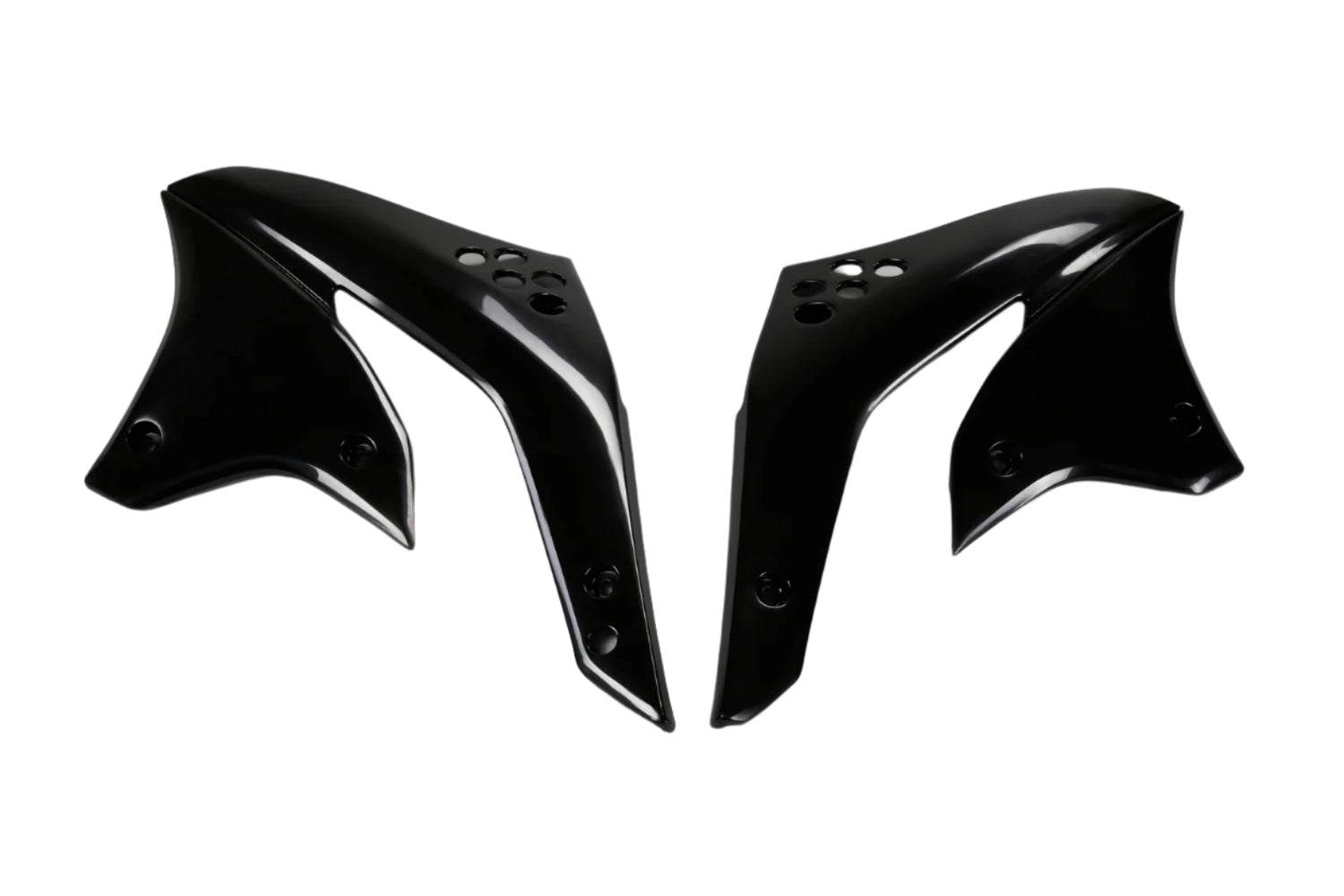 UFO Radiator Shrouds Black for Kawasaki KX450F 2008