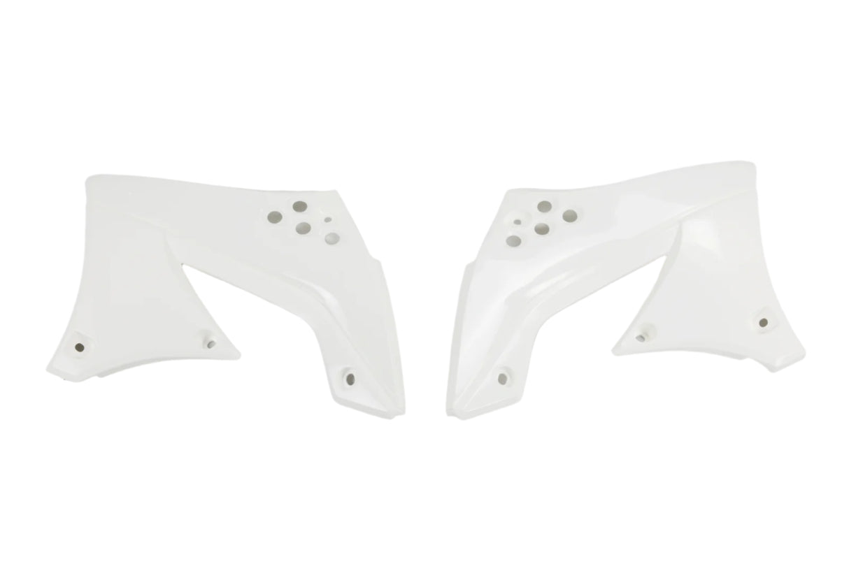 UFO Radiator Shrouds White for Kawasaki KX450F 10-11