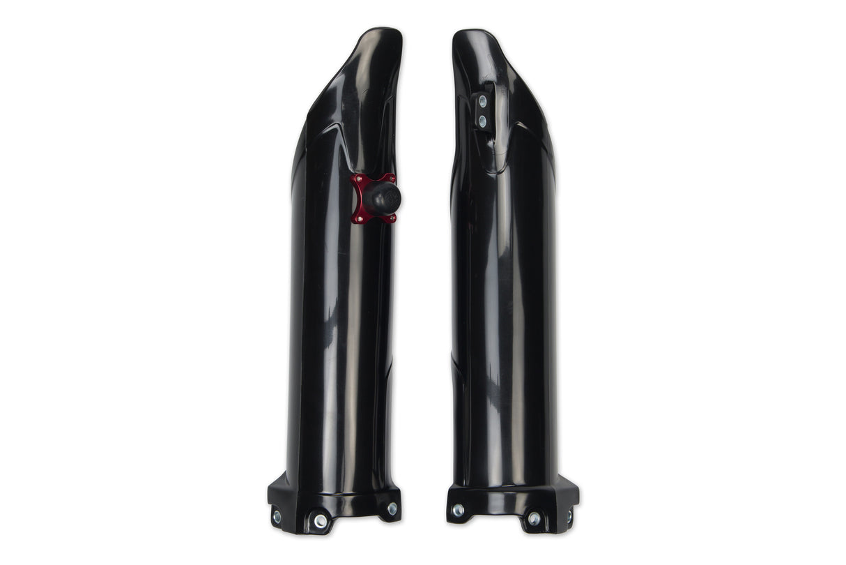 UFO Fork Slider Protectors Black for Kawasaki KX450F 19-23