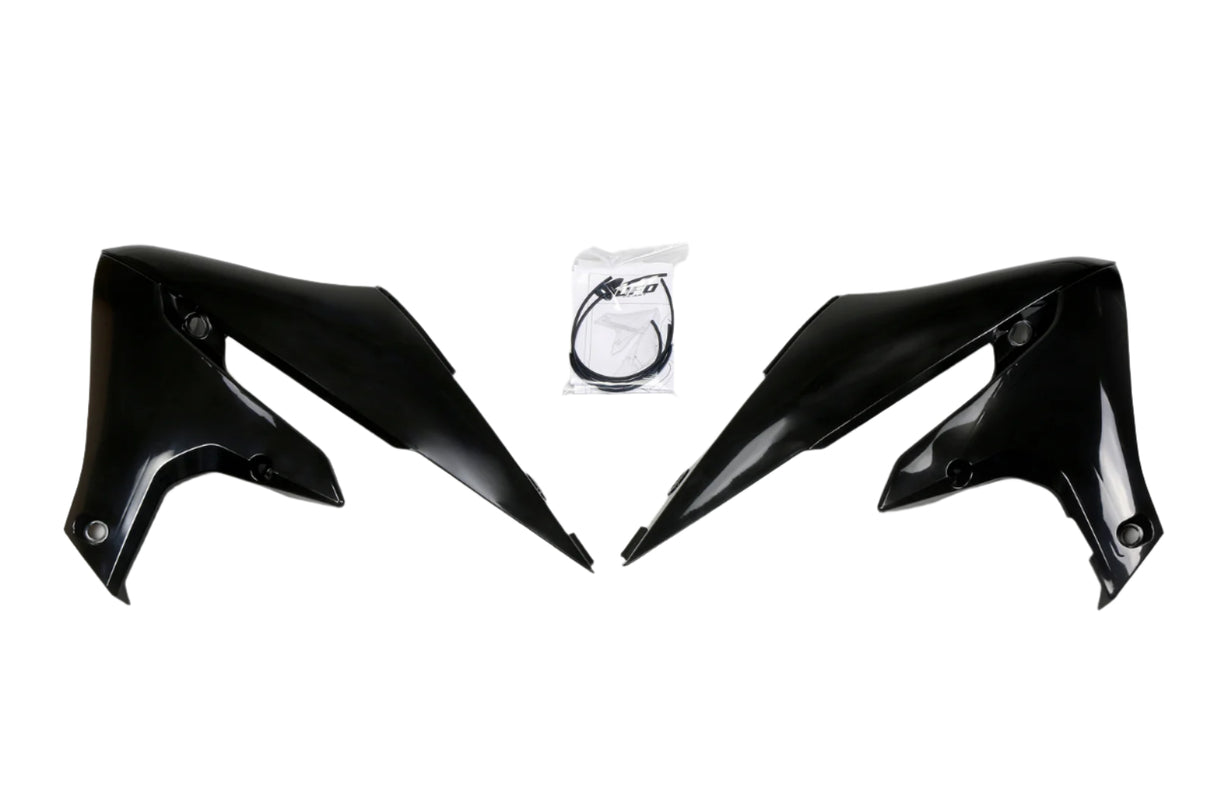 UFO Radiator Shrouds Black for Yamaha YZ250F/WR450F 19-22/WR250F 20-22/YZ450F 18-22
