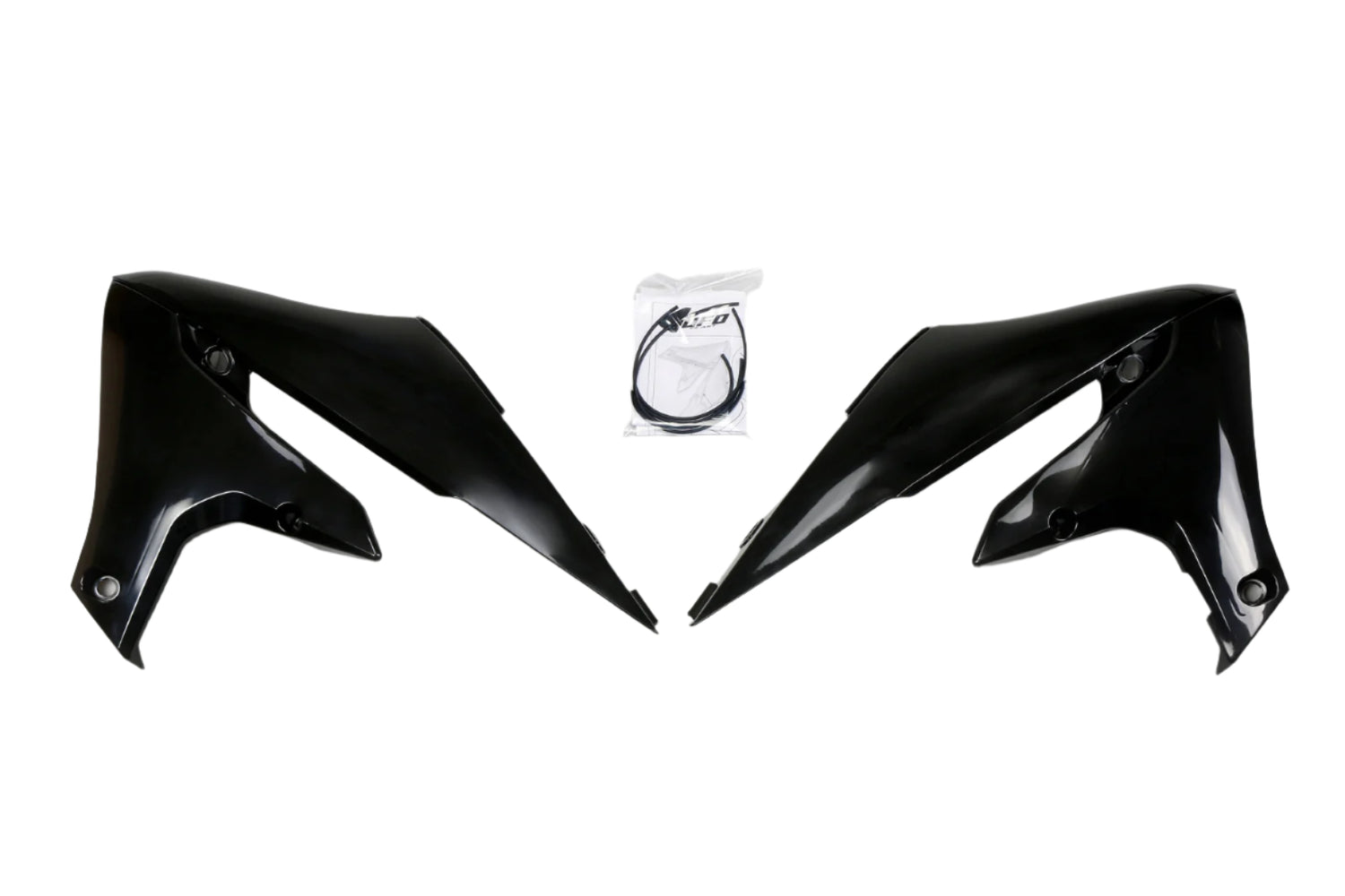 UFO Radiator Shrouds Black for Yamaha YZ250F/WR450F 19-22/WR250F 20-22/YZ450F 18-22