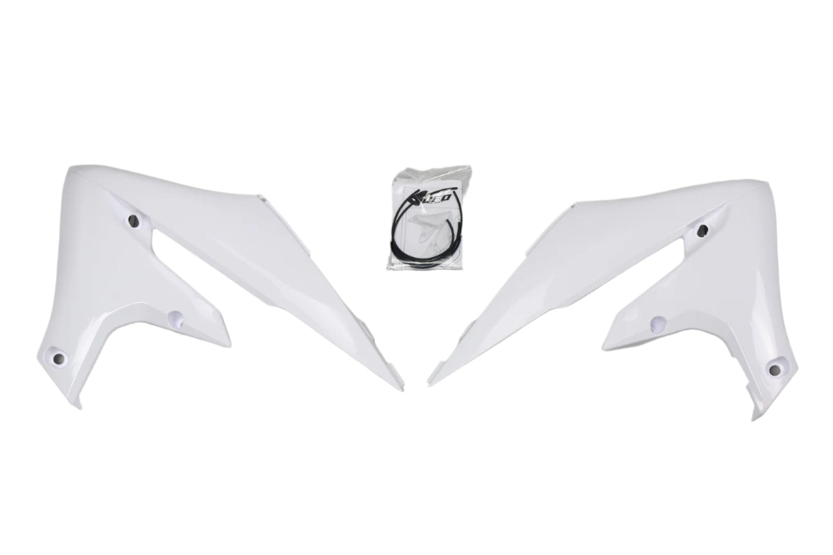 UFO Radiator Shrouds White for Yamaha YZ250F/WR450F 19-22/WR250F 20-22/YZ450F 18-22