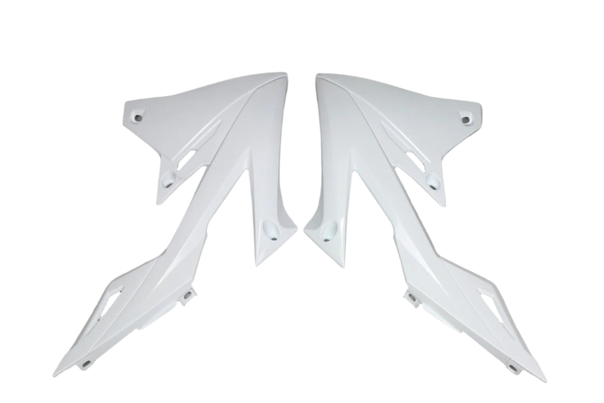 UFO Radiator Shrouds White for Suzuki RMZ250 19-20/RMZ450 18-20